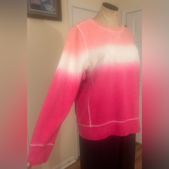 *SOLD*Tommy Bahama Tobago Ombré Pink Sweatshirt - Picture 3 of 13